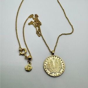 Gorjana Gold Palm Coin Necklace